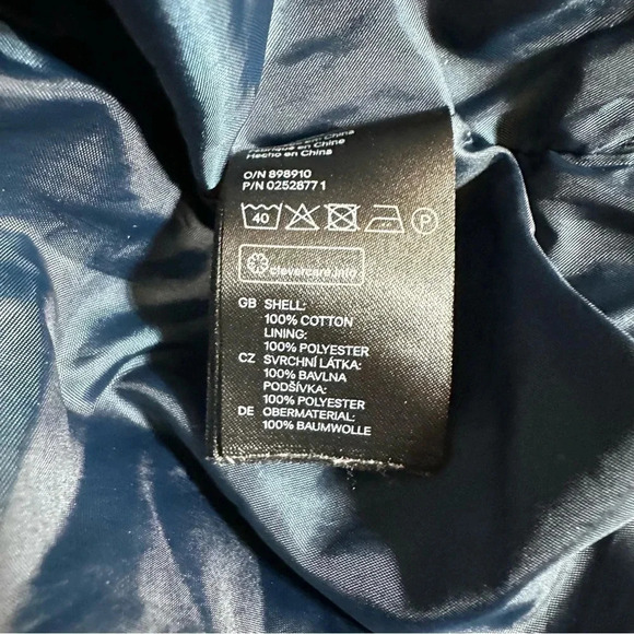 H+M 8 blue utility cargo jacket with‎ hood - Picture 7 of 7